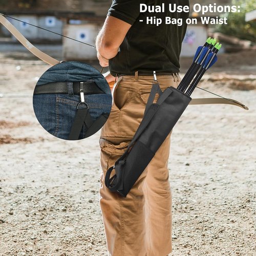 Cosmos Archery Arrow Quiver - Adjustable Backpack Holder for Bow Hunting & Target Practice