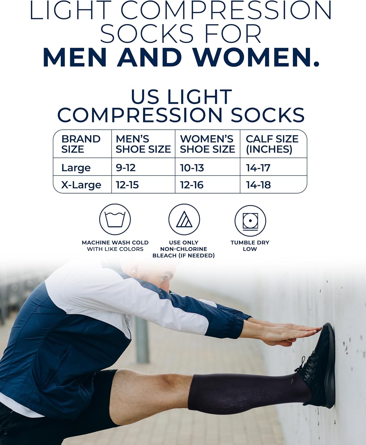 Pembrook Compression Socks - Light Support for Men & Women | 3 Pairs | 8-15 mmHg Dress Socks