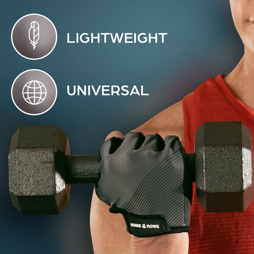 Home & Rowe Fingerless Rowing Gloves for Men & Women - Multi-Sport Fitness Gloves for Rowing, Cycling, Weightlifting, S (Fits 7"-7.5")