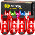 Skiennix LED Safety Lights - 4 Pack Clip-On Reflective Gear for High Visibility Night Walking, Running & Hiking