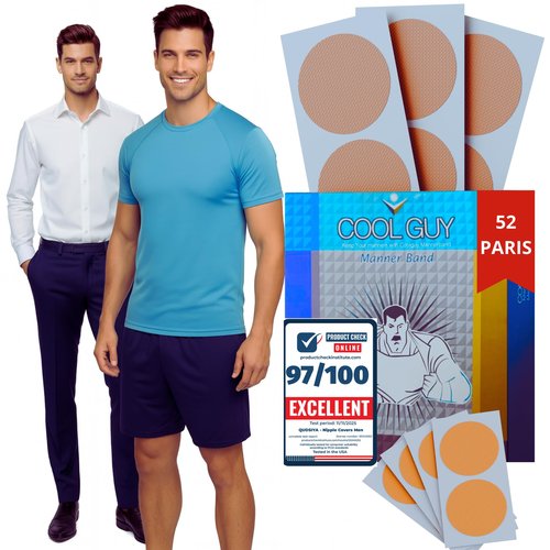 Premium 104 Pcs (52 Pairs) Nipple Covers Men Anti Chafing Nipple Shield Pads Nip Guards Running Gym Swimming Waterproof Daily Wear Chest Tape Hider Fitness Supple Nips Gift for Valentine Day.