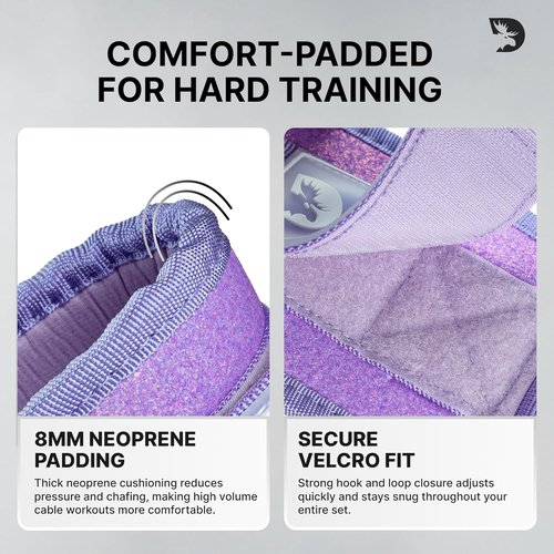 DMoose Fitness Ankle Strap - Premium Padded Cuffs for Cable Machines | Ideal for Booty Workouts & Leg Exercises