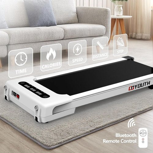 GOYOUTH Electric Treadmill - 2 in 1 Under Desk Motorized Exercise Machine with Remote & LED Display