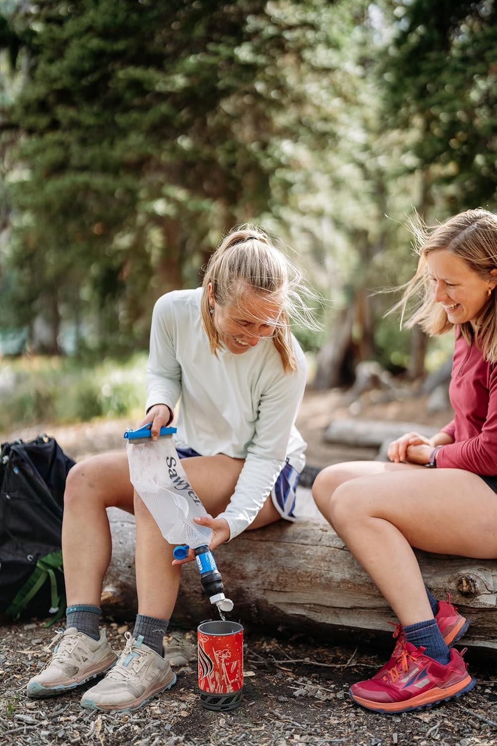 Sawyer Squeeze Water Filtration System - Cnoc 2L Premium Bladder - Clear & Portable Solution