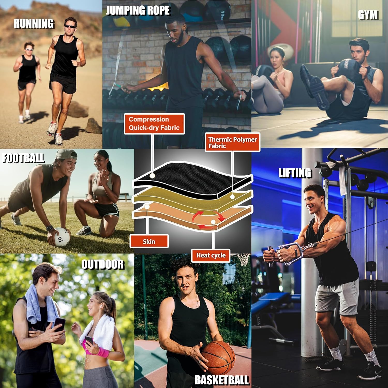 Sauna Vest for Men by [Brand Name] - Sleeveless Waist Trainer Compression Tank Top