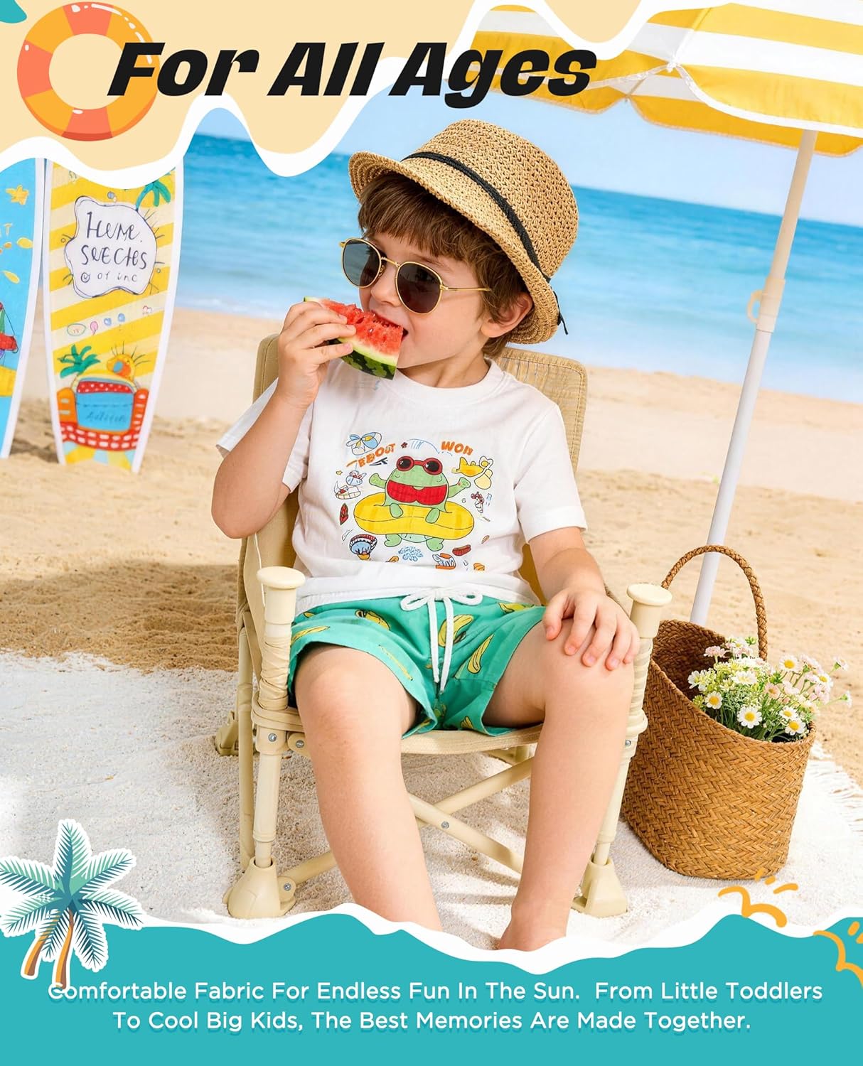 Regine Switzerland Boys Swimming Trunks - Quick Dry Swim Shorts with Mesh Lining | Sizes 2T-12 Years