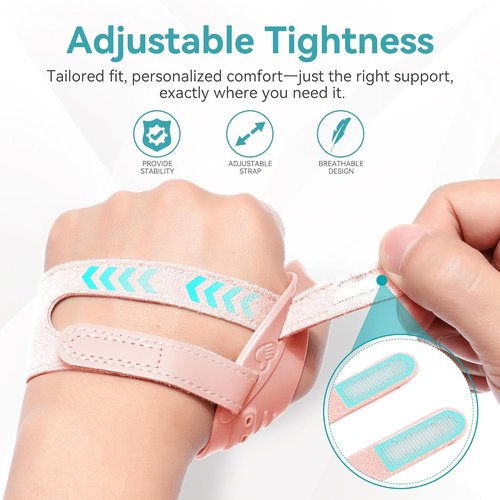 Fortemotus CMC Thumb Brace - Upgraded Splint for CMC Joint Pain Relief | Pink, Right Hand, Medium