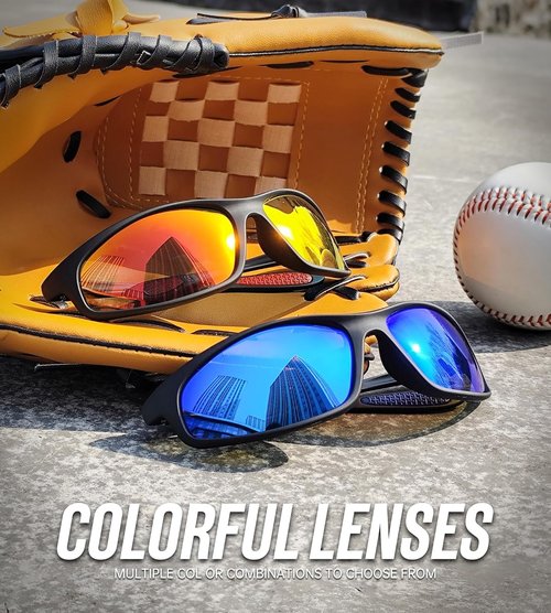 KALIYADI Polarized Men's Sunglasses - UV Protection Sport Glasses for Running, Cycling & Fishing