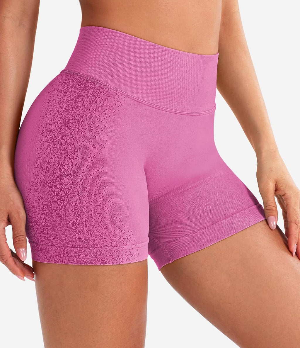 YEOREO Women's Workout Shorts - 4.5" Biker Gym Shorts with Tummy Control & Scrunch Butt Lift
