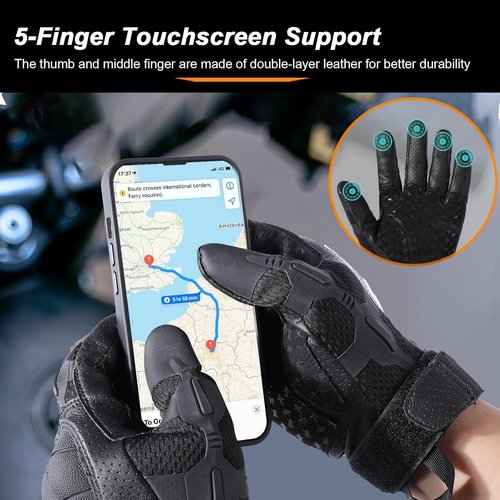 Motorcycle Riding Gloves for Men - Touchscreen, Anti-Slip Rubber Guard for Tactical Use | Perfect for Dirt Biking
