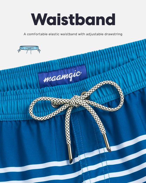 Maamgic Men's Swim Trunks - Quick Dry Swim Shorts with Mesh Lining | Funny Bathing Suits, 7 Inch