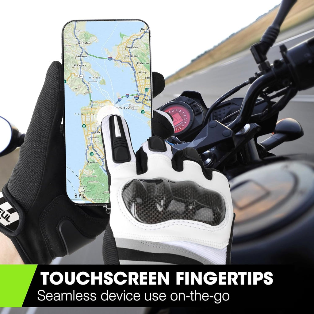 WTACTFUL Motorcycle Gloves - Lightweight Touchscreen Design for Men | Breathable Summer Riding Gear