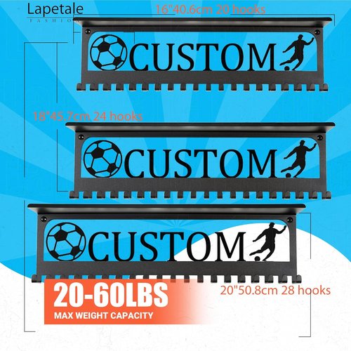 Non-Slip Trophy Shelf,Trophy and Medal Display Shelf, Medal Hanger Display For Wall with 16inchL,Shelves For Trophies medal display Upgraded Medal Holder display For gymanstics,race,soccer,swim