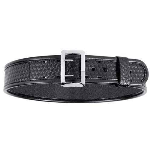 Bianchi 7960 Sam Browne Duty Belt, Fits 2.25 Inches (58 MM) Belt Loops, 34, Chrome Buckle, Basketweave Black