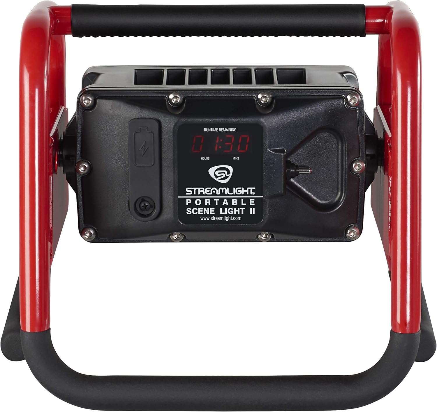 Streamlight 46000 High-Lumen Portable Scene Light II - Rechargeable with 120V AC/12V DC Power, Red