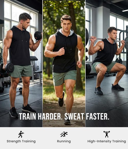 Junlan Sauna Suit for Men - Premium Workout Hoodie for Enhanced Sweat | Gym Shirt & Sweat Vest