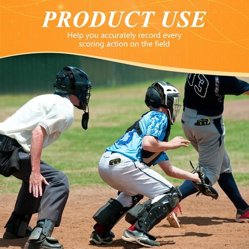 Deekin 4 Wheel Baseball Umpire Clicker - Black Scorekeeper Indicator for Outs & Innings Tracking
