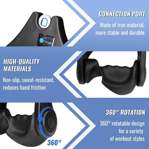 HXD-ERGO LAT Pulldown Bar - Ergonomic Grip Bicep & Tricep Cable Attachment for Strength Training