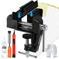 MoKo Golf Grip Kit for Regripping Clubs, Portable Golf Regripping Kit, Includes Hook Blade, Tapes, Rubber Clamp, Bench Vise, Tape Remover, Gloves, Solvent and Nozzles, Easy to Use