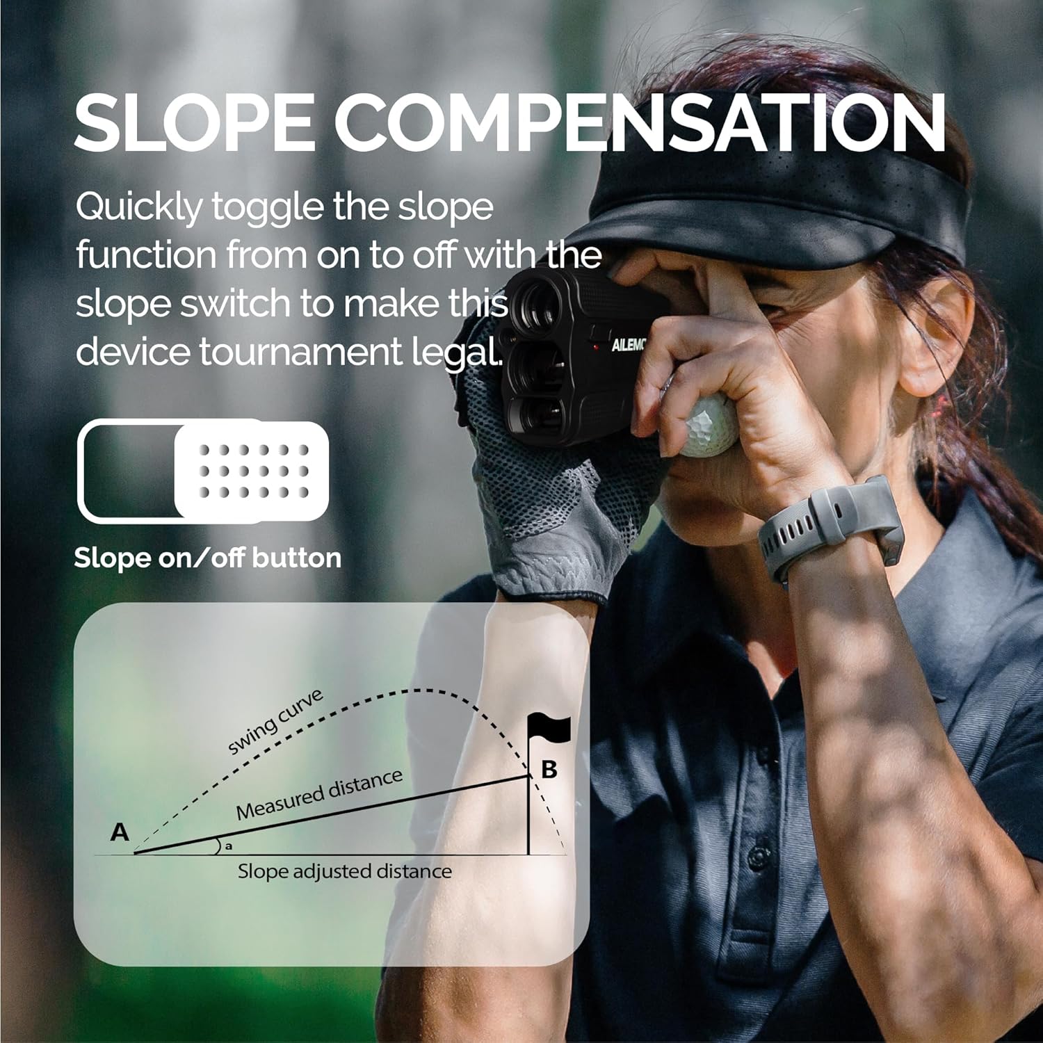 Skiennix Golf Laser Rangefinder - High-Precision 900Y with Fast Focus & Slope Mode Function