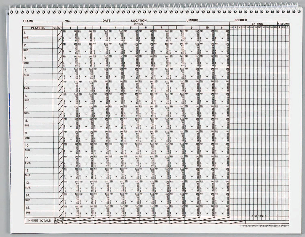 Markwort Baseball & Softball Scorebook - 23 Games, Blue, (BSQ7)