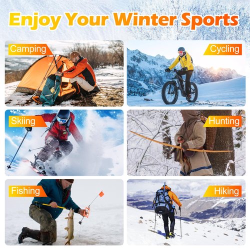 Heated Socks for Men Women with APP Control, Rechargeable Electric Warm Cold Weather Thermal Socks 4 Heating Levels for Hunting, Camping, Hiking, Skiing, Walking, Fishing, Cycling, Outdoor Work