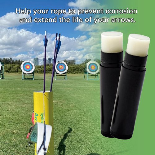 Archery Bow String Wax Waterproof Protective Crossbow Rail Lube Crossbow String Wax Recurve Compound Bow Wax to Reduce Friction Prevent Fraying for Outdoor