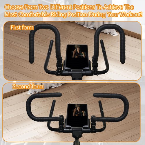 1 Pair U-Handlebar Extender for Indoor Spin Bikes,Get a Comfortable Upright Ride & Multiple Grip Positions to Relieve Strain.