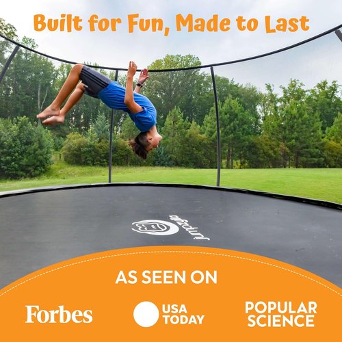 JUMPZYLLA Trampoline - Outdoor 8FT to 16FT with Enclosure, Non-Slip Ladder & Anti-Rust Frame | ASTM Approved for Kids & Adults