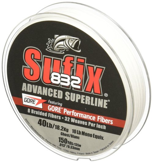 Sufix 832 Braid 80 lb Ghost 150 yards