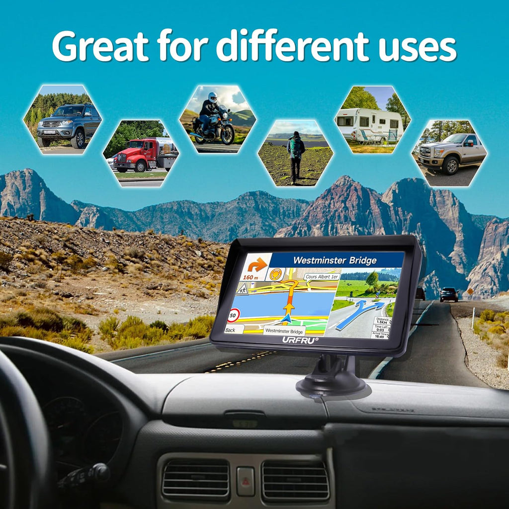 Skiennix 7-Inch GPS Navigator - HD Touchscreen, Offline Maps, Voice Guidance & Lifetime Updates
