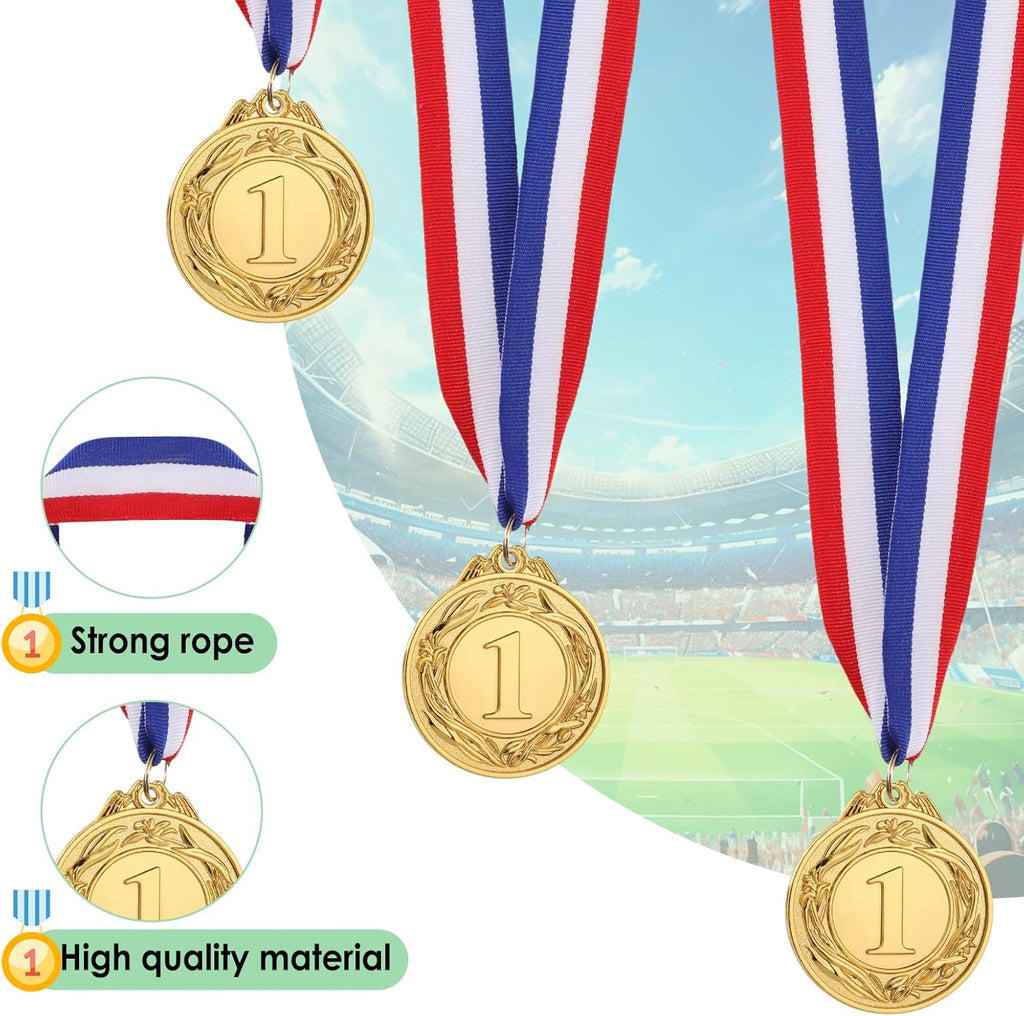 Simpeak Winner Medals - 12-Piece Olympic Themed Awards for Sports Ceremonies | 2 Inches