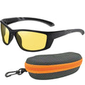 Spring Breeze Valley Night Driving Glasses for Men, Anti Glare HD Polarized Yellow Tinted Sunglasses for Men & Women