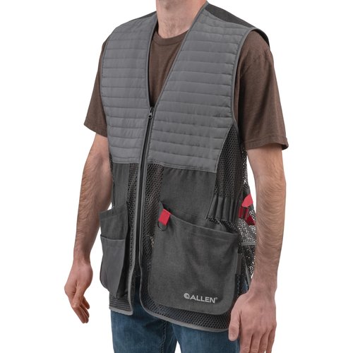 Allen Company Men's Competitor Shooting Vest – Mesh Vest with Moveable Shoulder Pad, Deep Pockets & Side Straps - XL/2XL