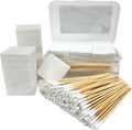PINGMIC Gun Cleaning Supplies - Lint-Free Cotton Swabs & Patches Set for All Caliber Firearms | 6" Swabs