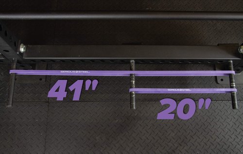 Serious Steel Fitness Short 20" Deadlift Bands (Sold in Pairs) (#1 Purple)