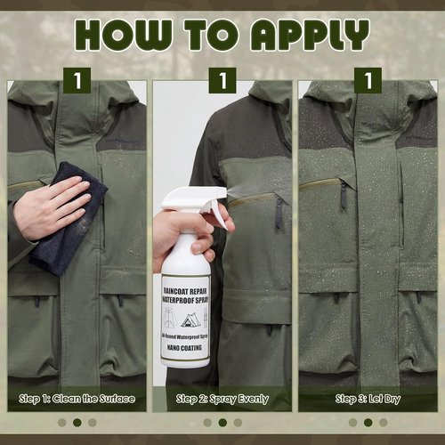 Leelosp Water Repellent Spray - Restore Waterproofing for Rainwear, Tents, Ski Gear & More