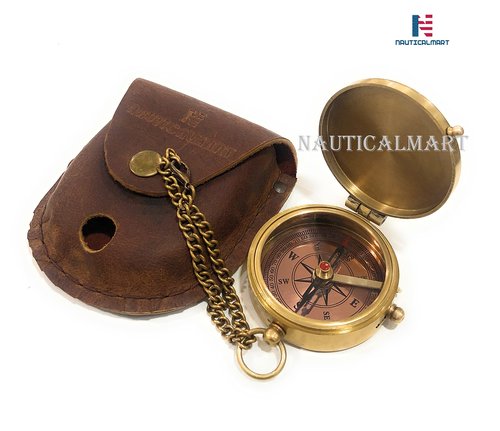 Antique Pocket Compass Engraved Compass Be Strong and Courageous Poem Gift for Confirmation, Baptism, Best Easter, Birthday, Graduation, Wedding, Religious