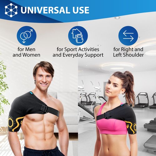 ORTONYX Shoulder Stability Brace Compression Sleeve for Rotator Cuff Support, Injury Prevention, Dislocated AC Joint, Labrum Tear, Frozen Shoulder Pain, Sprain, Soreness, Bursitis/XL