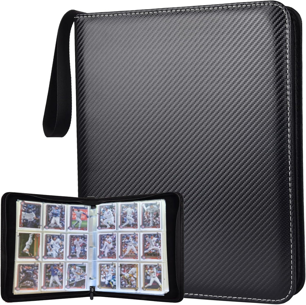 Portable 9-Pocket Trading Card Binder by [Brand Name] - Holds 720 Cards with 40 Removable Sleeves | Ideal for Sports & Game Cards