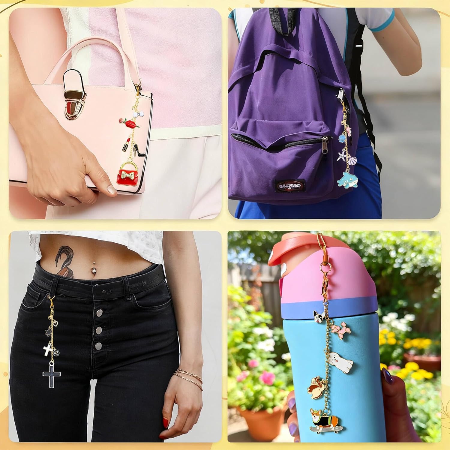 Owala Charm | Compatible with 24 oz, 32 oz, 40 oz Water Bottles & Stanley Cup | Keychain Accessory