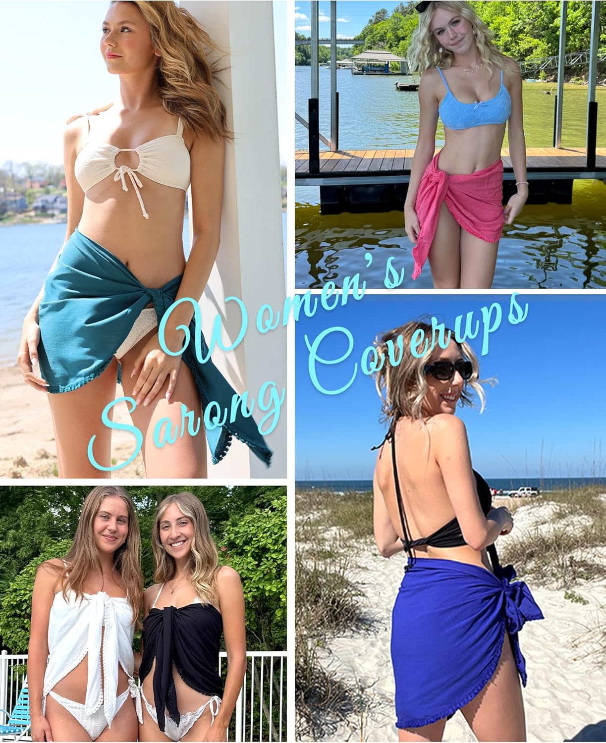 Skiennix Women's Sarong Coverup - Stylish Bathing Suit Wrap Skirt for Beach Days | Versatile Design