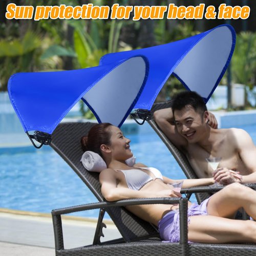 Atvkov Beach Chair Canopy Foldable Chair Umbrella Sun Shade Attachment for Beach Camping Fishing Lounge Tanning Zero Gravity Chair (1)