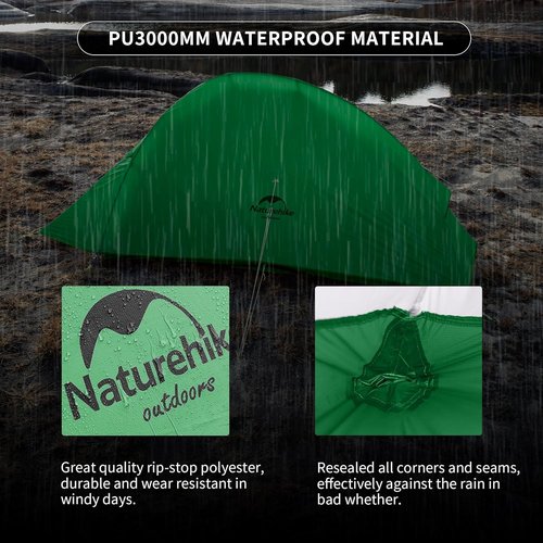 Naturehike Cloud-Up 2 Person Tent - Ultralight Backpacking Tent with Footprint for Camping & Hiking