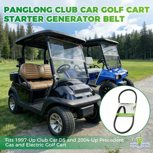 Panglong Club Car Starter Generator Belt, Fits 1997-Up Club Car DS and 2004-Up Precedent Gas Golf Carts, DS Precedent Starter Belt OEM# 101916701