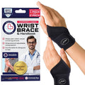 Doctor Developed Wrist Brace - Carpal Tunnel & Arthritis Support Wraps | Medium Size, 2 Pack