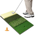 SPOYNAL 4-in-1 Golf Hitting Mat, Turf Golf Hitting Mat for Putting, Driving & Chipping, Indoor/Outdoor Portable Golf Practice Mat with Realistic Grass/Sand Surface and Tees