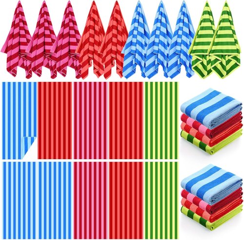 EBOOT Oversized Beach Towel Set - Extra Large Quick Dry Microfiber Pool Towels | 36 x 72 Inch, Mixed Colors