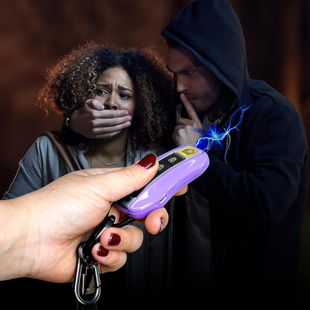 Skiennix Rechargeable Stun Gun - Self-Defense with LED Flashlight for Women | Compact & Powerful