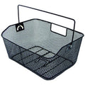 M-Wave Wide Wire Bicycle Basket , Black, 40x30x18/15 cm